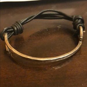 James Avery As you wish leather&silver bracelet